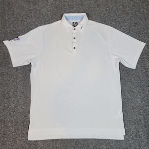 FootJoy Golf Polo Shirt Large White North South Cup North Team Embroidered